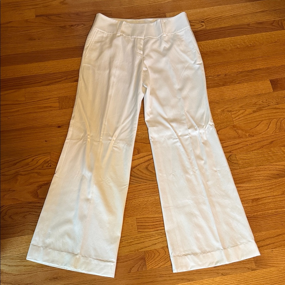 Ann Taylor Cream Flare Pants